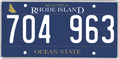 RI license plate 704963