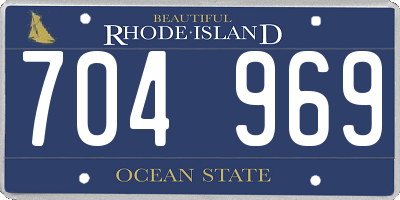 RI license plate 704969