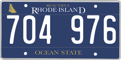 RI license plate 704976