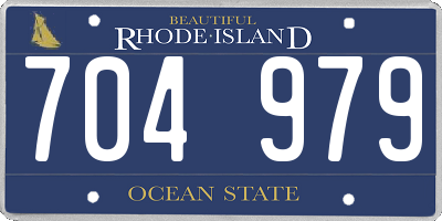 RI license plate 704979