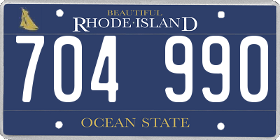 RI license plate 704990