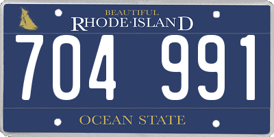 RI license plate 704991