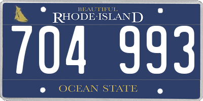 RI license plate 704993