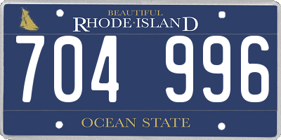 RI license plate 704996