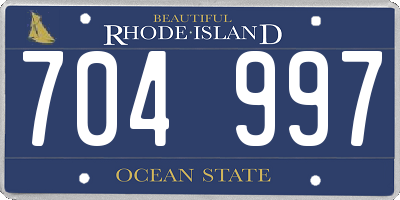 RI license plate 704997