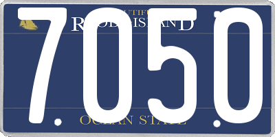 RI license plate 7050