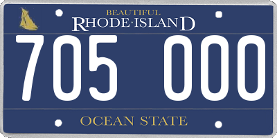 RI license plate 705000