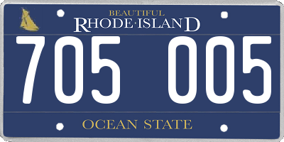 RI license plate 705005