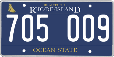RI license plate 705009