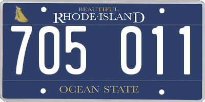 RI license plate 705011