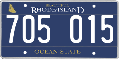RI license plate 705015