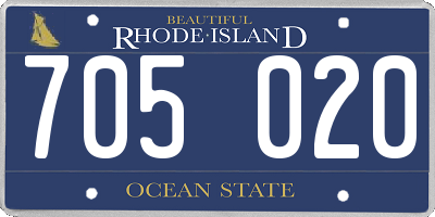 RI license plate 705020