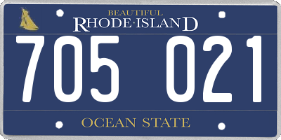 RI license plate 705021