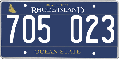 RI license plate 705023