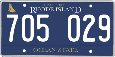 RI license plate 705029