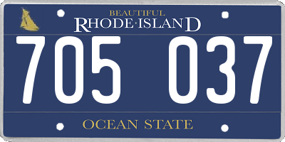RI license plate 705037
