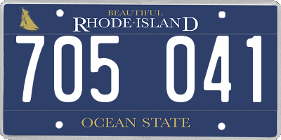 RI license plate 705041