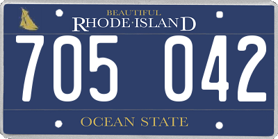 RI license plate 705042