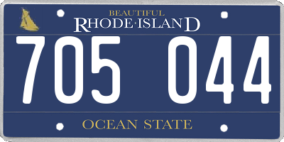 RI license plate 705044