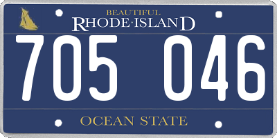 RI license plate 705046