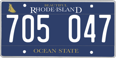 RI license plate 705047