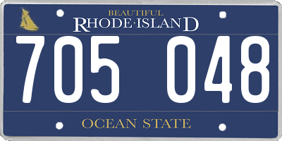 RI license plate 705048
