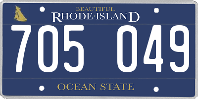 RI license plate 705049