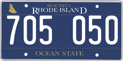 RI license plate 705050