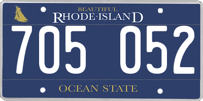 RI license plate 705052