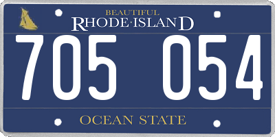 RI license plate 705054