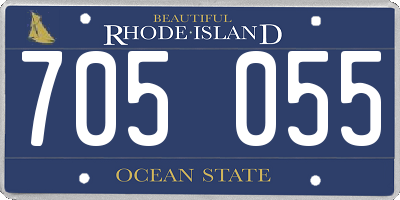 RI license plate 705055