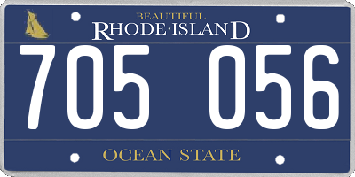 RI license plate 705056