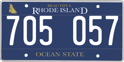 RI license plate 705057