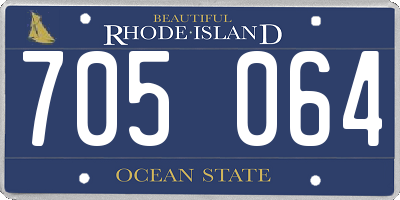 RI license plate 705064