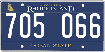 RI license plate 705066