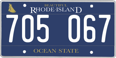 RI license plate 705067