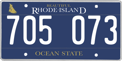 RI license plate 705073