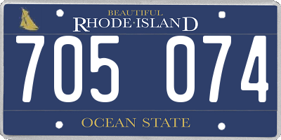 RI license plate 705074