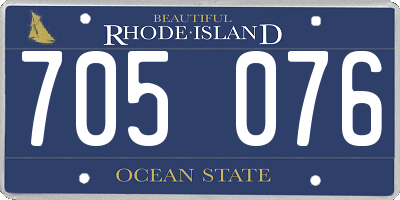 RI license plate 705076