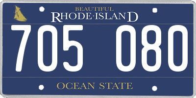 RI license plate 705080