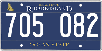 RI license plate 705082
