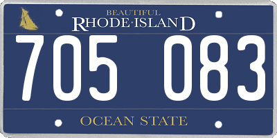 RI license plate 705083