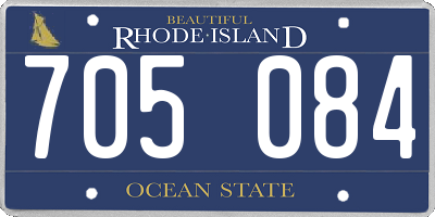RI license plate 705084