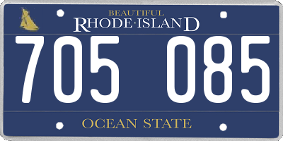 RI license plate 705085