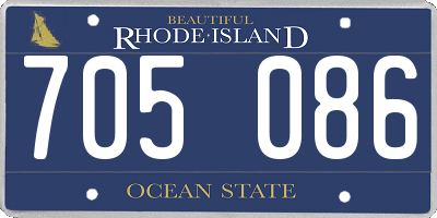 RI license plate 705086