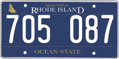 RI license plate 705087