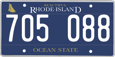 RI license plate 705088