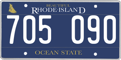 RI license plate 705090