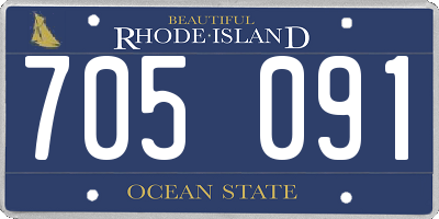RI license plate 705091