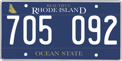 RI license plate 705092